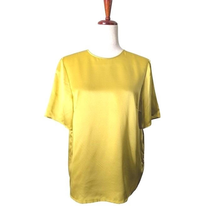 Nwt Dolce Gabbana Silk Short Sleeve Top Blouse Made In Italy Women's Size 44